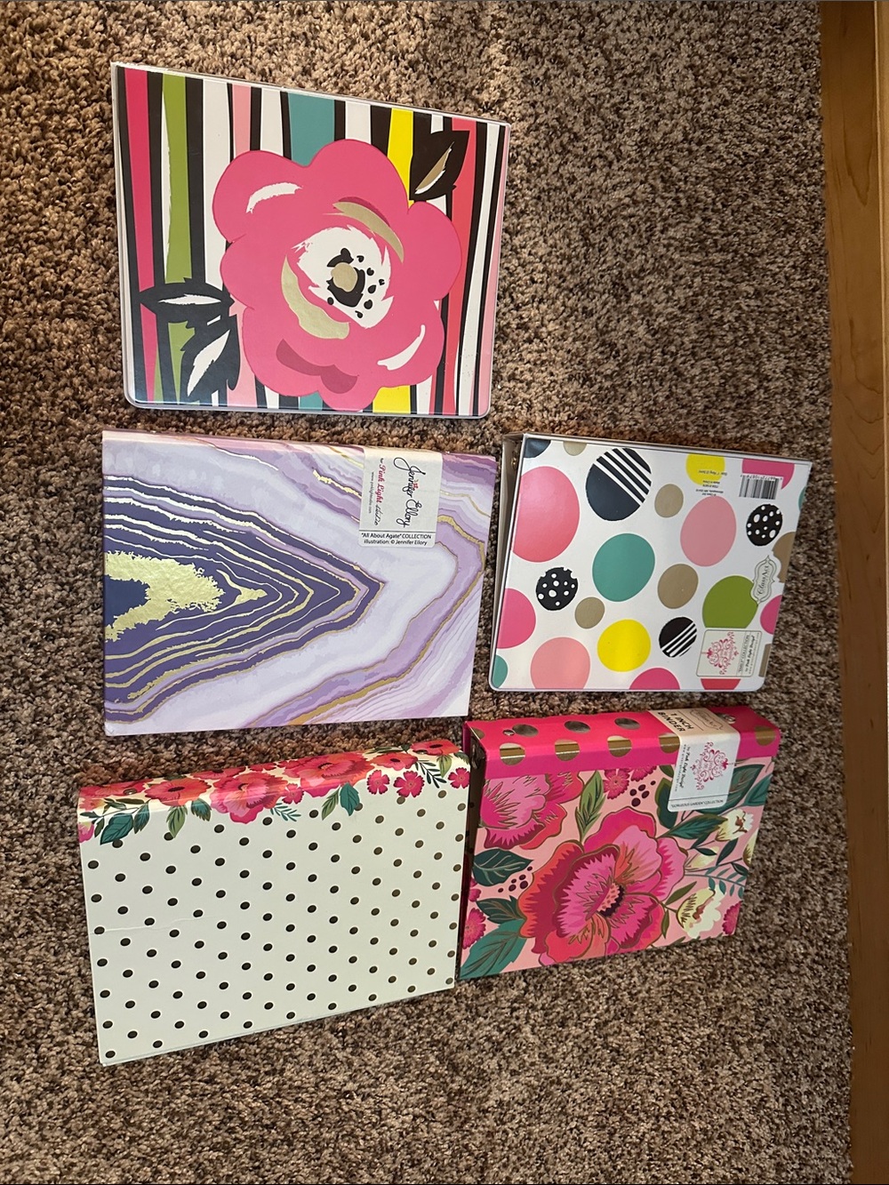 Floral 5 & Patterned Decorative Notebooks Set